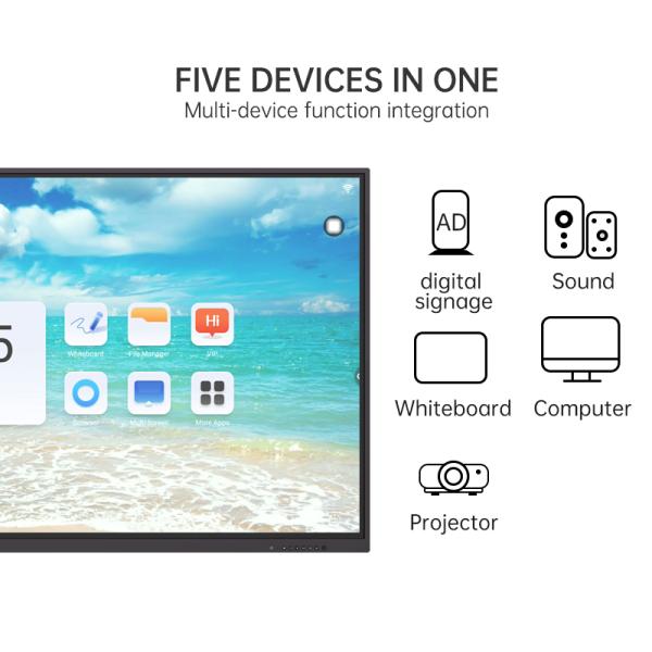 75/86/98/110 Inch Interactive Flat Panel for Education Smart Board Digital Interactive Whiteboard Smart Board for Classroom