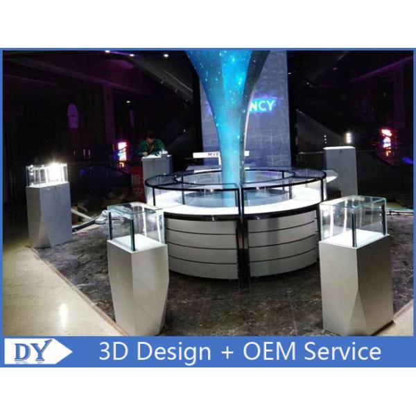 Витрина современного ювелирного магазина деревянный МДФ С / С закаленное стекло