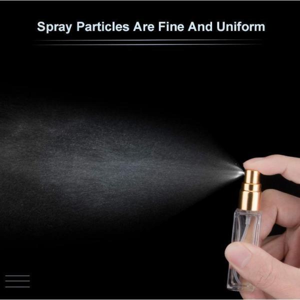 Diversity Portable Square Empty Glass Perfume Atomizer Bottle with Spray Applicator