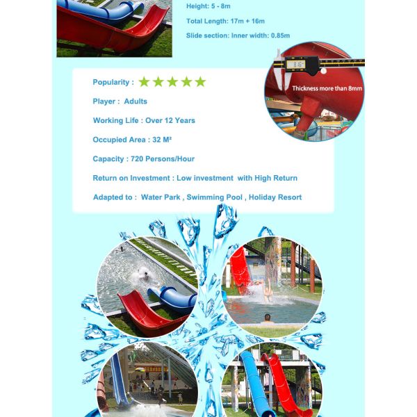 Water Attraction Amusement Park Slides Swimming Pool Water Slide