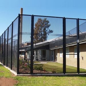 Powder Coated 358 Security Fencing 2.3m Length Prison Mesh Fencing