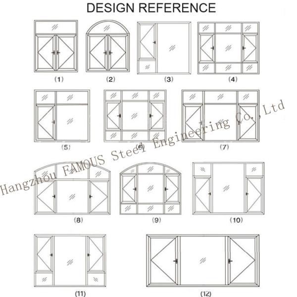 50 серий 6mm термально сломленное алюминиевое Windows, 8mm нагрела стеклянное Windows