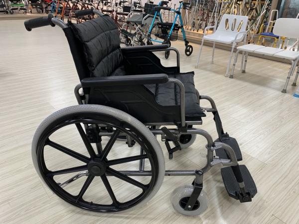 Detachable Armrest Folding Steel Wheelchair Soft Touch Fitup Rubber Foam Castor