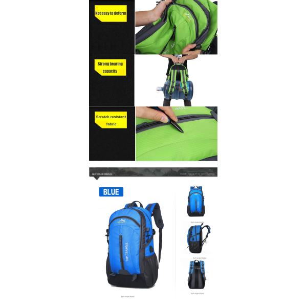 Orange 40L Waterproof Backpack 55cm Camping Travel Backpack With USB Charge Hole