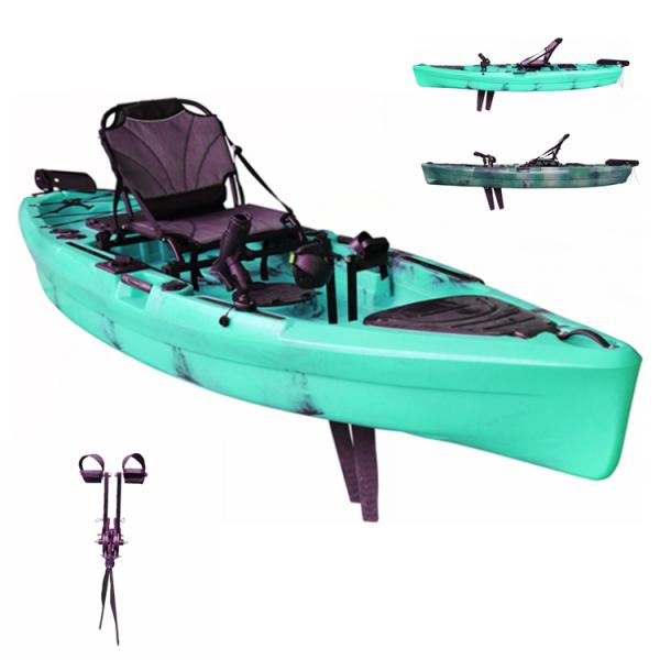 Pelican 12 Foot Pedal Kayak Single Man Canoe Fishing 550lbs