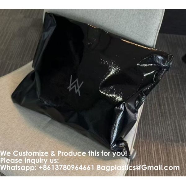 Custom Logo Polypropylene Button Closure Fabric Mailing Bag For Clothes Packaging With 2 Tape And Tear Strip On The Top Envelope Self-Adhesive Bag Express Clothing Small Card Envelope
