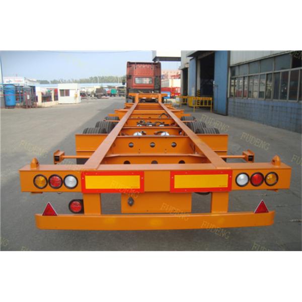 Tri - Axle Container Semi Trailer , JOST Landing Gear Skeleton Trailer