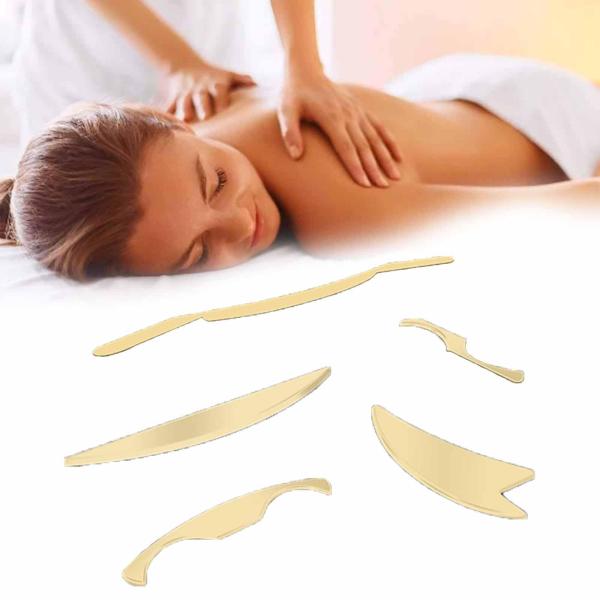 Brass Gua Sha Muscle Massage Scraper Tool Back Leg Arm Acupoints Soft Tissue