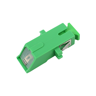 SC APC Shutter Fiber Optic Adapter Singlemode Duplex with Anti laser shutter flanged