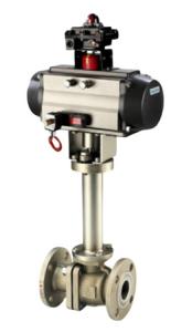 Tipo válvula pneumática criogênica SS304 DN10 de O da bola da baixa temperatura