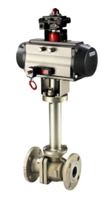 O Type Low Temperature Ball Cryogenic Pneumatic Valve SS304 DN10 - DN250