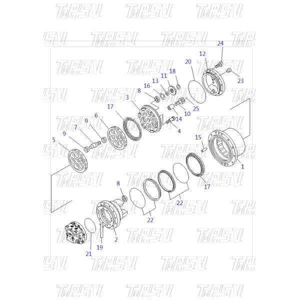 View Image GM18VL Excavator Travel Sun Gear Motor For Machinery In Excavator Machinery