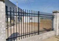 Cercas de aço tubulares de jardim decorativo 2.0m cercas de metal ao ar livre