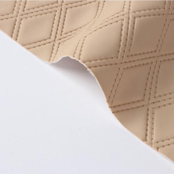 Imitation de PVC Broderie Rhombus cuir synthétique artificiel pour voiture Pieds sièges auto canapé sac décoratif faux tissu en cuir