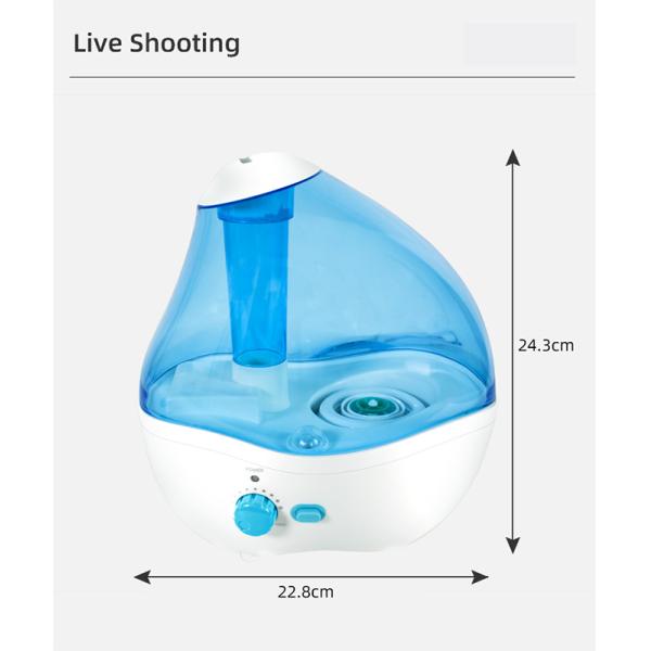 28dB Whisper-Quiet Ultrasonic Humidifier for Bedroom and Cool Mist Air Humidifiers