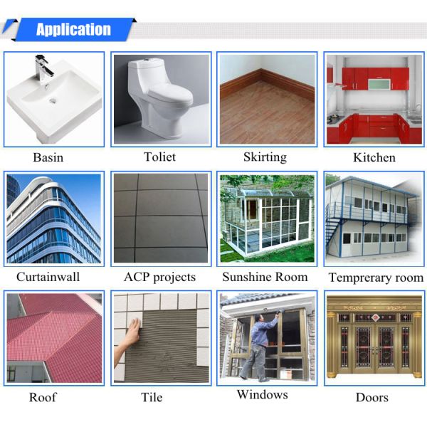 Waterproof Neutral Cure Glass Window Clear Sealant Home Decoration