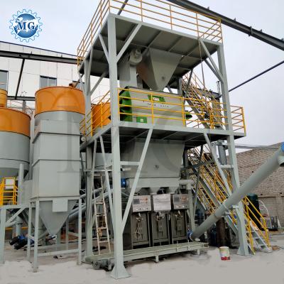 PLC Control Ceramic Tile Adhesive Mortar Automatic With Forced Twin Shaft Mixer 85dB