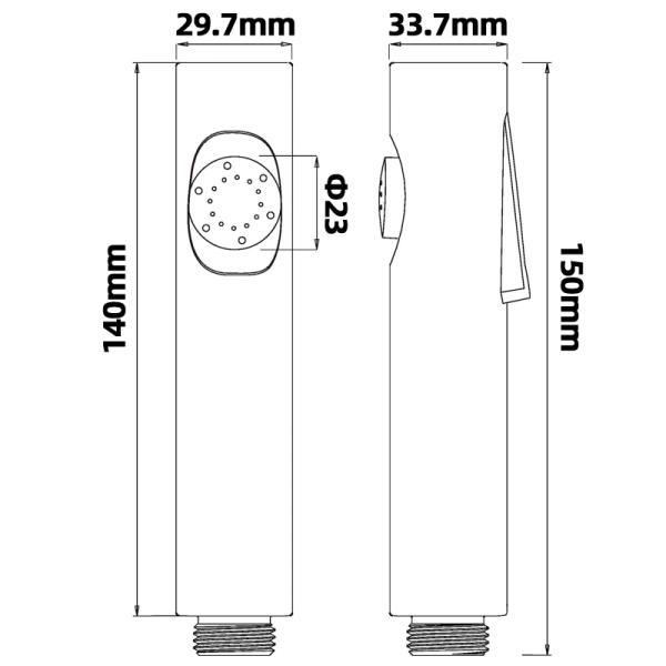 2024 Silver Toilet Bidet Spray With Cistern Kit Shattaf Handheld Shower Head Hose Design