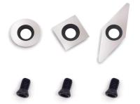 3 pièces de mini-outil de tournage de carbure de remplacement de coupeurs pour mini-outils de tournage de tournesol de bois