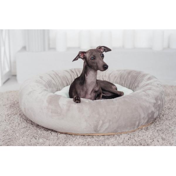 Calming Dog Bed 80cm 100cm Donut Cat Bed Covered Dog Bed Anxiety Dog Mattress Bed