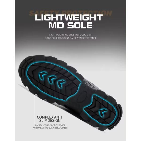 Оптовая торговля высококачественными стальными ногтями Противоразрывные неразрушимые обувь безопасности водонепроницаемые рабочие ботинки для мужчин