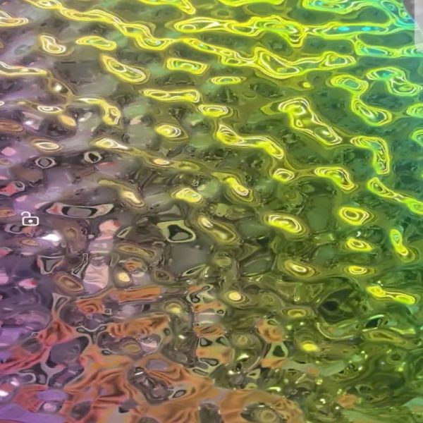 Lightweight Water Ripple Stainless Steel Sheet Easy Install For Ceiling / Wall Decor