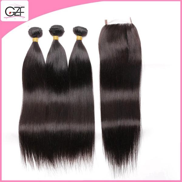 7A 4 pcs Virgin Straight Hair Can Be Mixed Length Malaysian Straight Hair with Closure