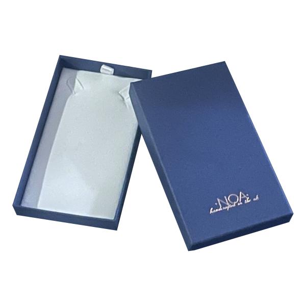 Blue Paper Necklace Box and Pads Customized for Jewelry Boxes Material Cardboard/Paper