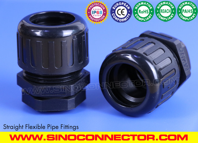 IP68 Waterproof Plastic Corrugated Tube Glands with PG Thread for AD10-AD54.5 Flexible Tubes Водонепроницаемые пластиковые кабельные вводы IP68 с резьбой PG для гибких труб AD10~AD54.5