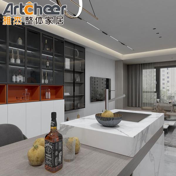 Armário de televisão de luxo moderno e tabela de café perfeito para armazenamento de sala de estar