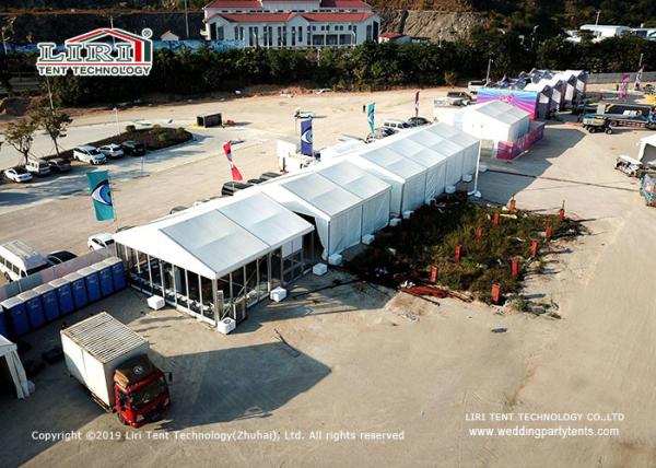 Music Festival 21m Marquee Tent With Plain White PVC Glass Wall