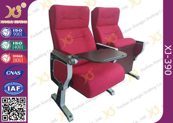 Aluminum Alloy Floor Length End Panel Design Auditorium Chairs With ABS Table