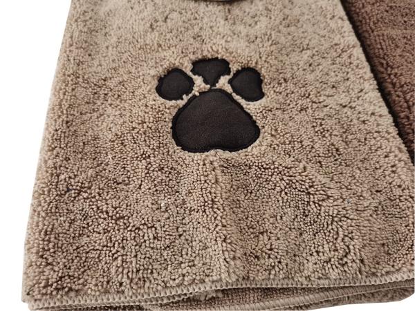 Quick Dry Microfiber Super Absorbent Dog Bath Towel With Paw  Embroidery