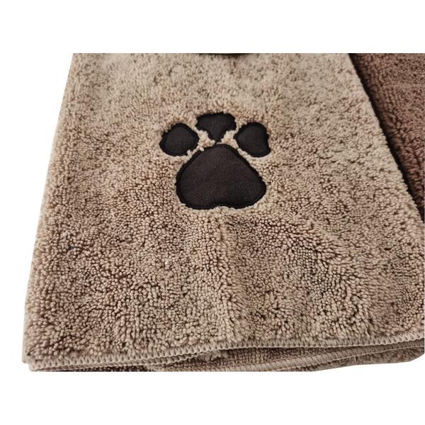 Quick Dry Microfiber Super Absorbent Dog Bath Towel With Paw  Embroidery