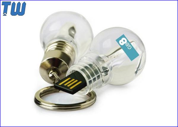 Acrylic Material 16GB USB Flash Disk Custom Logo Free Key Ring