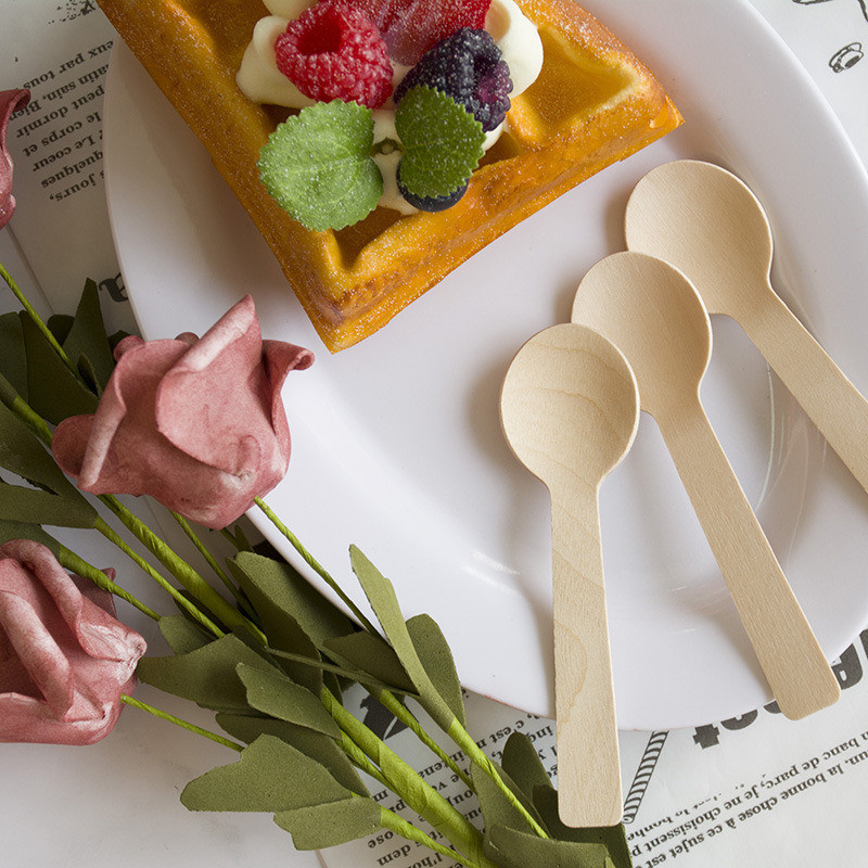 Compostable Disposable Wooden Cutlery Set Spoon for Customized Sale in Different Sizes