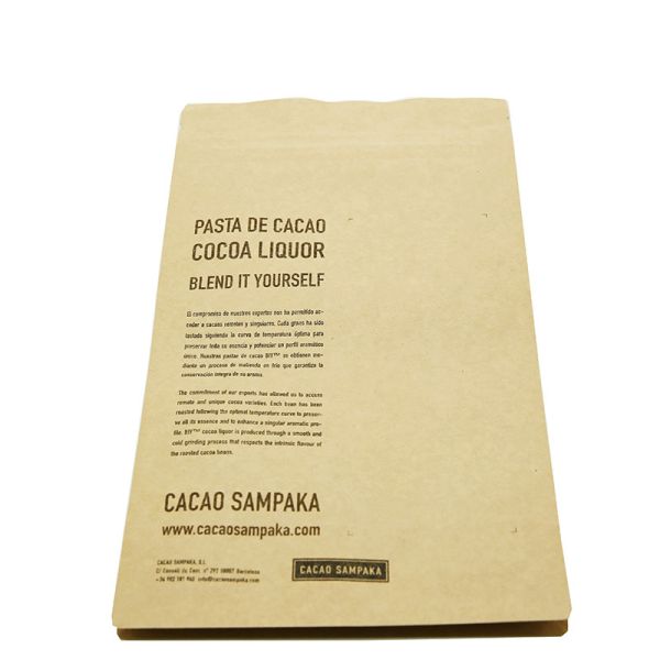 105 Microns Kraft Paper Pouch 250g 1kg Brown Paper  Bags With One Way Valve