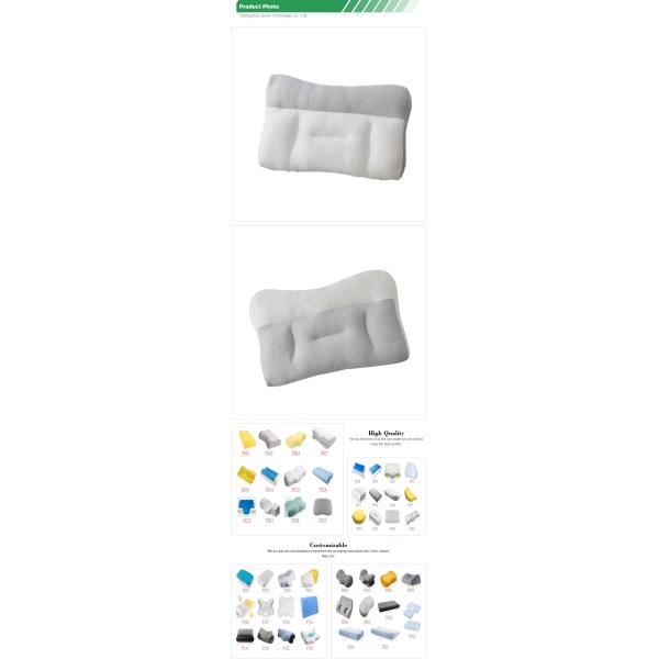 100% Polyester Square Memory Foam Pillow with Customized Size and Woven Bamboo Cover