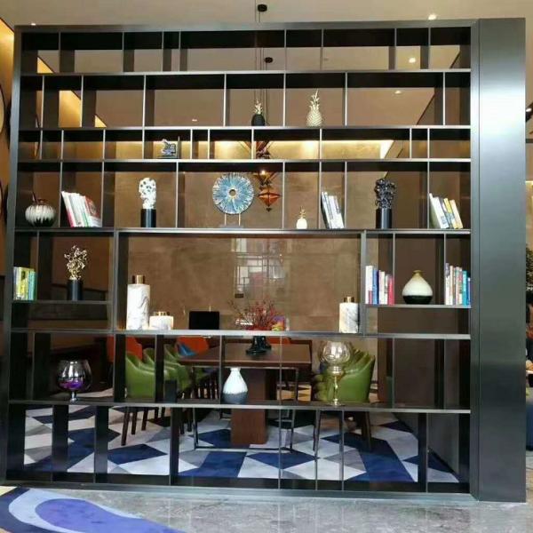 Tabique de talla de gran tamaño de los muebles interiores con los estantes para el hogar