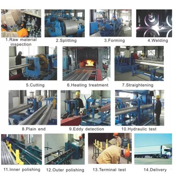 0.25mm Mirror Polished Stainless Steel Tubing 600G 800G  Sch 40s Pipe