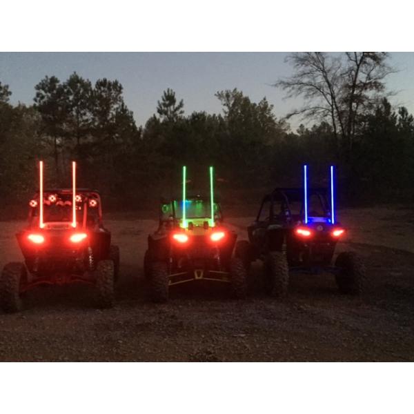 Sand Dunes Flexible LED Whip Lights Antenna RGB / Multi Color 5 Watt Power