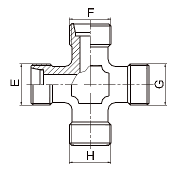Cross Din Hydraulic Fittings / Mequal Metric 24 Degree Cone Fitting