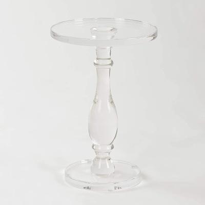 13.5''Diâmetro Mobiliário acrílico personalizado Mesa de café acrílica para sala de estar quarto