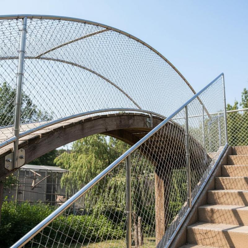 Stainless Steel Wire Rope Mesh For Aviary Netting Bridge And Staircase Fencing