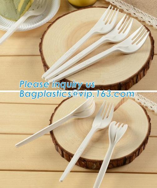 Disposable Biodegradable Corn Starch Fork Knife Spoon / Cutlery for Food,compostable disposable CPLA plastic knife with