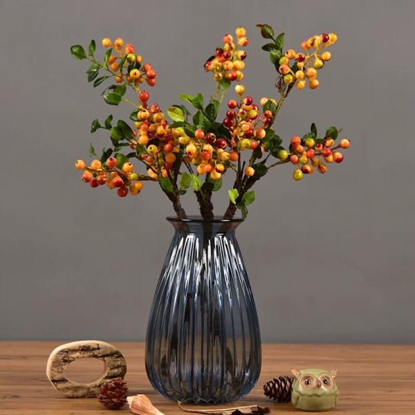 Christmas Berry Stem Artificial Plants Red and Blue Berries for All Festivals Occasion
