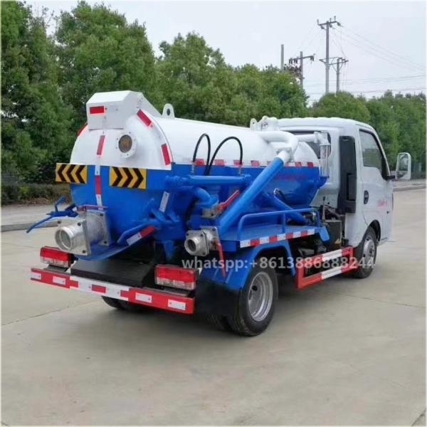 Factory Low Cost Dongfeng  Tuyi 2000-3000 Liters  Small Suction Sewage Truck  High-pressure Cleaning Truck     Vacuum Truck