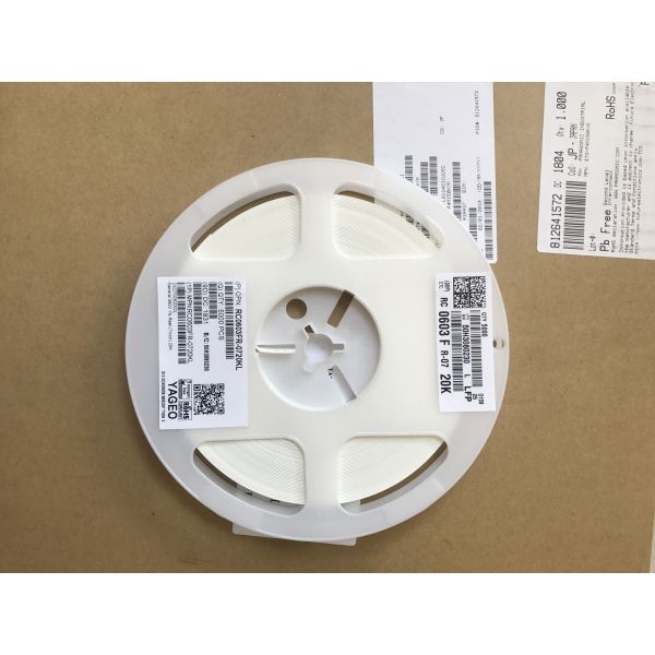 RC0603FR-07220KL 220kΩ Precision Resistor 0603 Case 1% Tolerance 100ppm/°C TCR 0.1W Rating Thin Film Technology Halogen-Free RoHS Compliant for High-Voltage Divider & Sensor Circuits