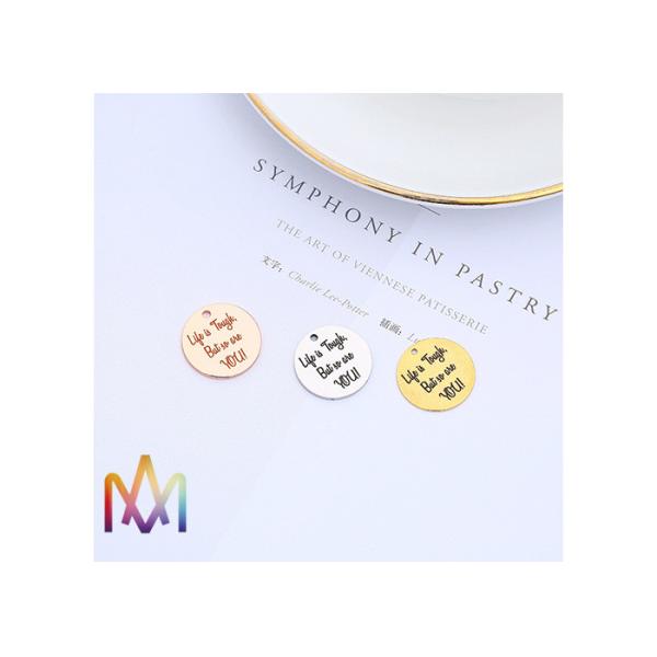 ODM поддержал 20mm выгравированные шкентели ювелирных изделий нержавеющей стали 4g