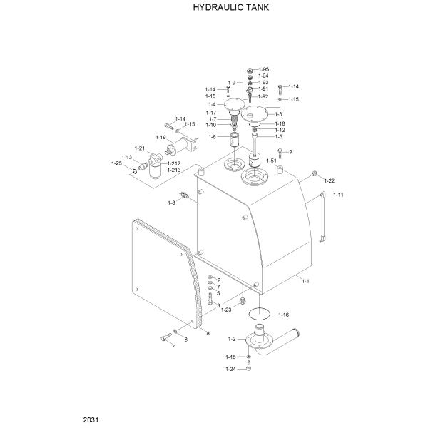 гидравлический фильтр для масла 31Э9-0126 для экскаватора Хюндай Р160ЛК3 Р290ЛК7 Р360ЛК7